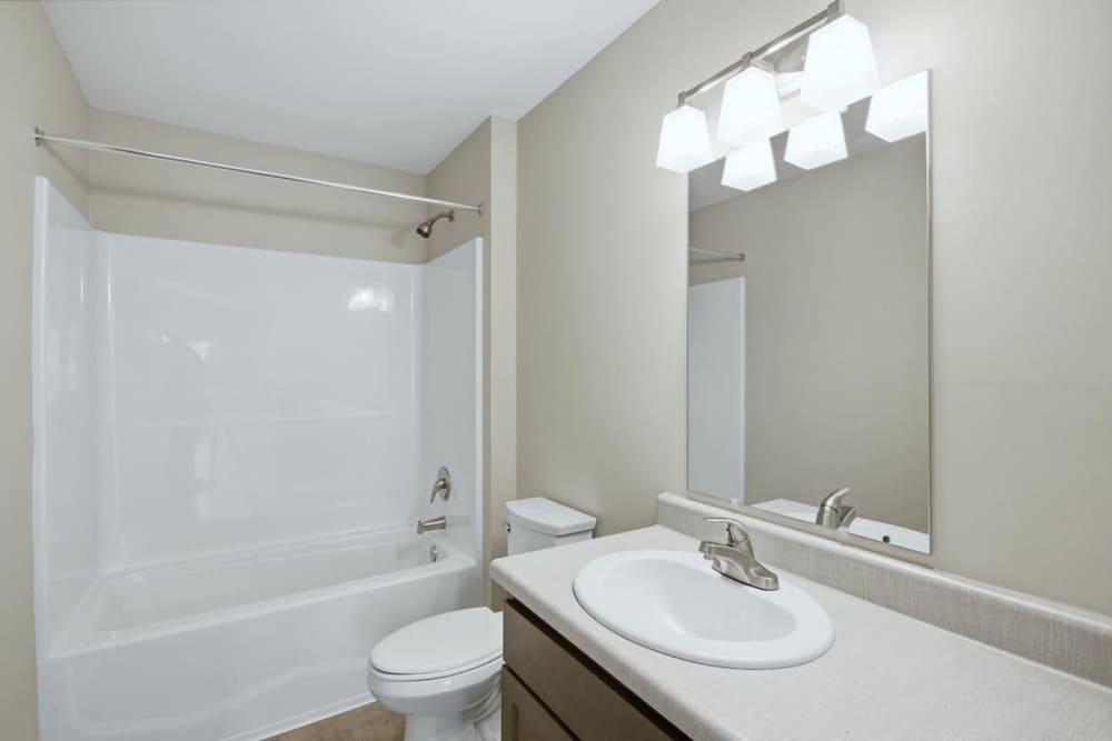 Bathroom with bath tub at Prior Farms in Madison. GA