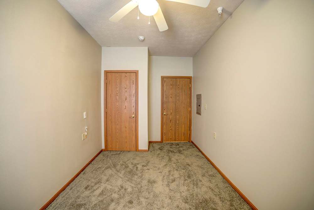 Bedroom of apartment at Brentwood Greene in Kokomo, Indiana