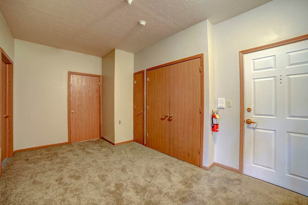 Washer and dryer hookup space in the apartment at Brentwood Greene in Kokomo, Indiana