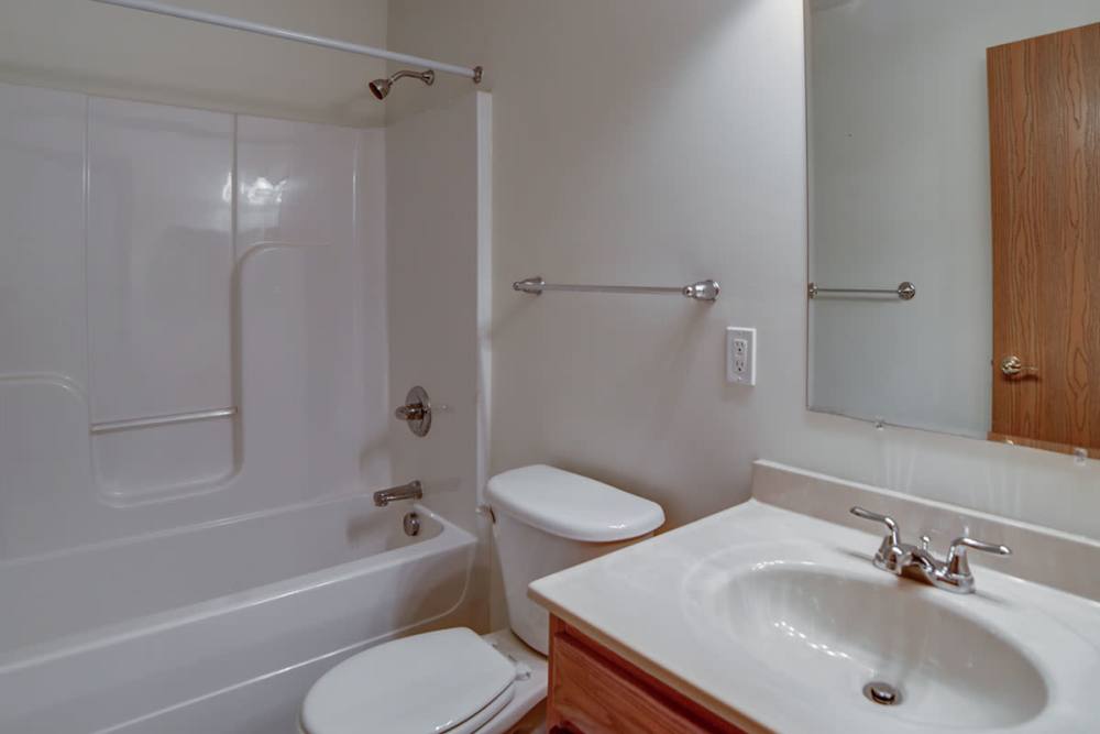 Bright bathroom at Crossroads Meadow in Ebensburg, Pennsylvania