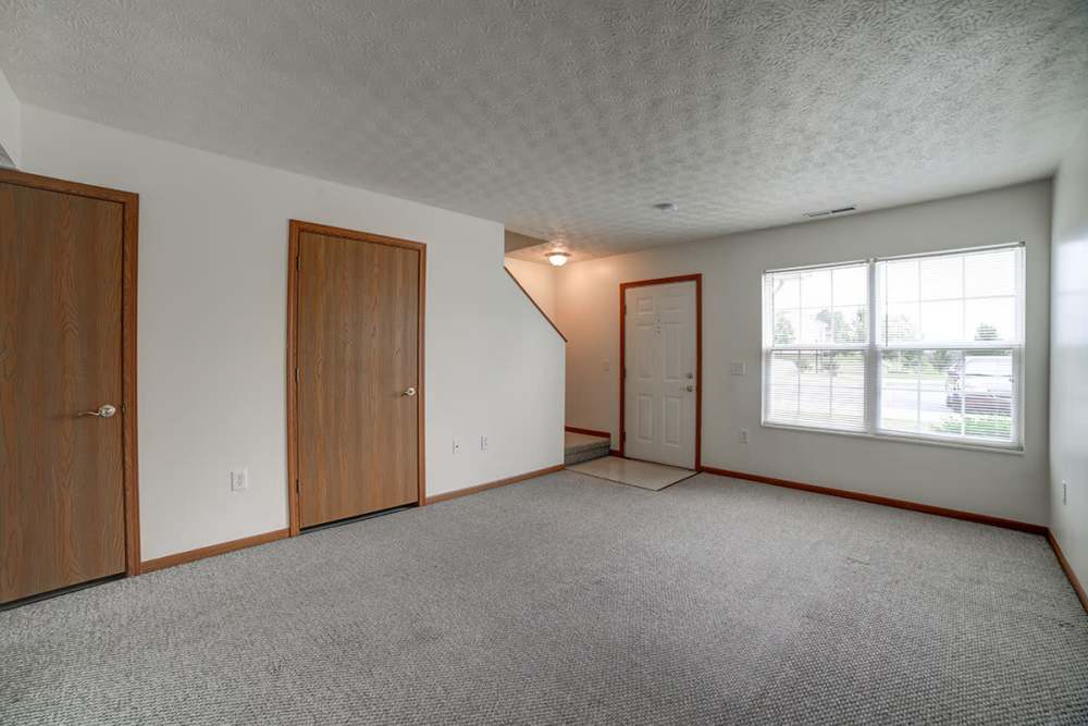 Living space of an apartment at Crossroads Meadow in Ebensburg, Pennsylvania