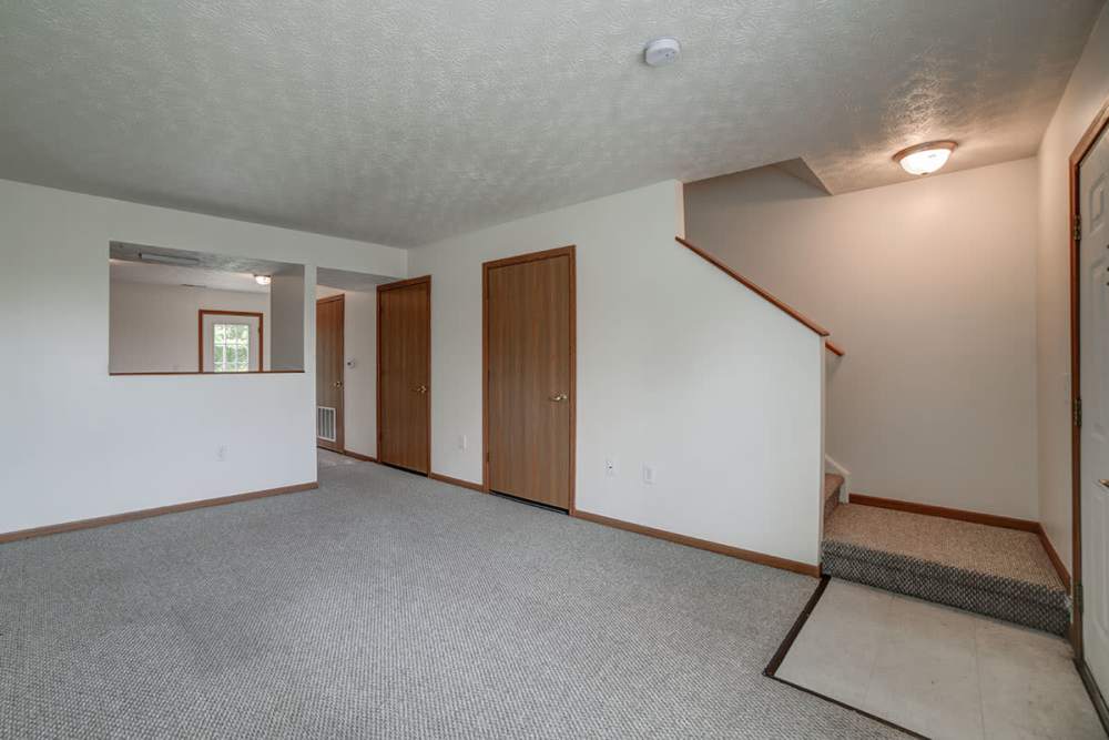 Staircase way in an apartment at Crossroads Meadow in Ebensburg, Pennsylvania