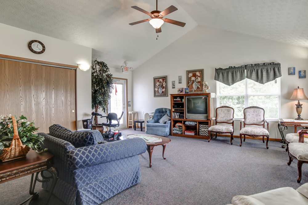 Community common room at Crossroads Meadow in Ebensburg, Pennsylvania