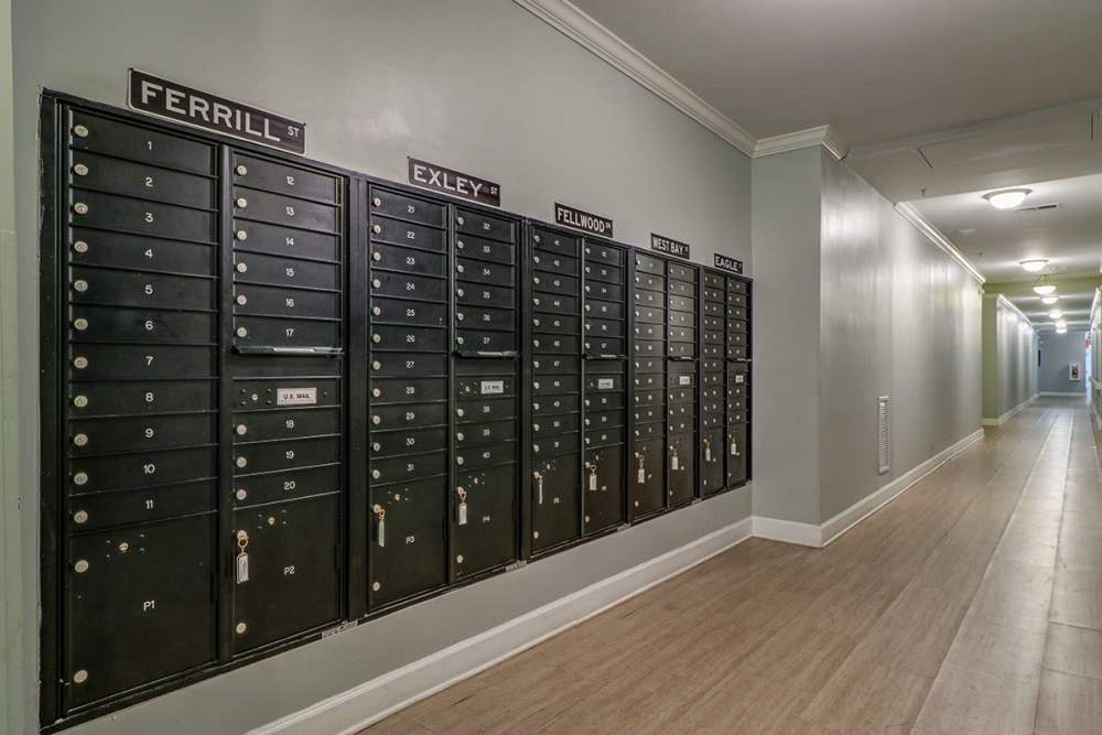 Parcel receiving room at Fellwood III in Savannah, Georgia