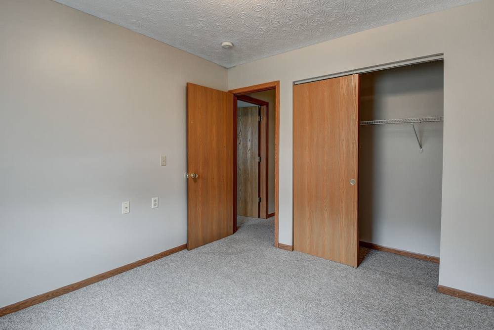 Walk-in closet in the bedroom at Edwards Crossing II in Beaver, West Virginia