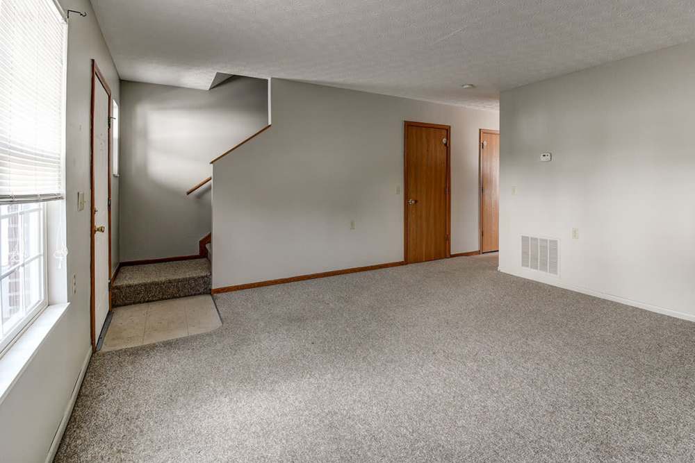 Spacious living area at Edwards Crossing II in Beaver, West Virginia