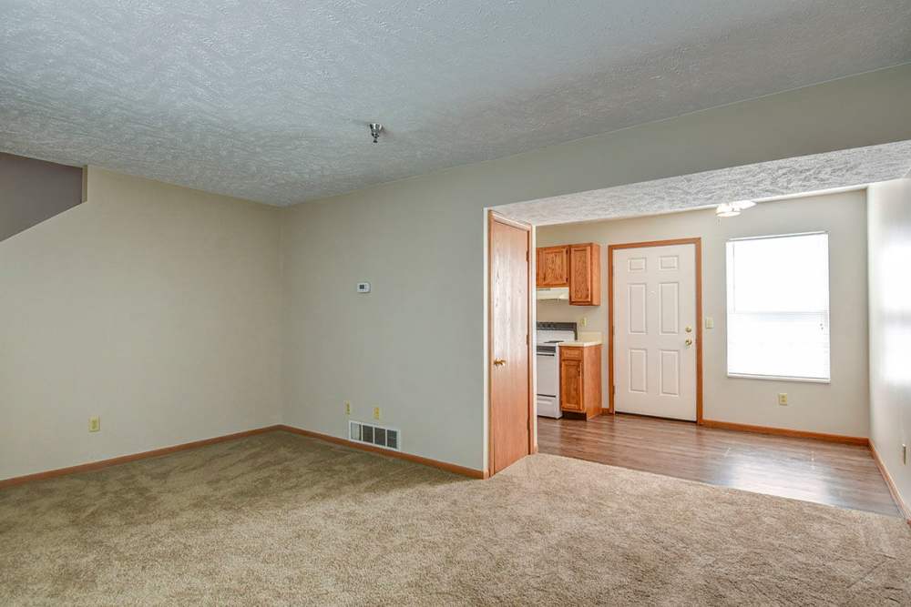 Living space with access to kitchen at Greene Glen in Morgantown. WV