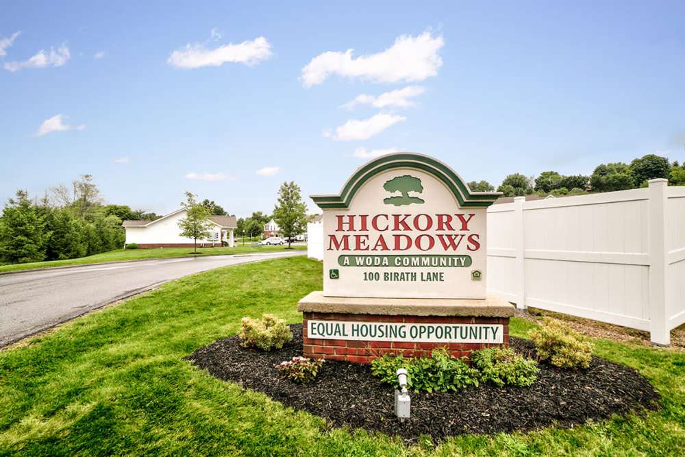 Property signboard at Hickory Meadow in Indiana, Pennsylvania