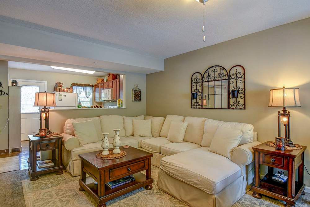 Spacious living room at Oak Valley Gardens in Glenville. WV