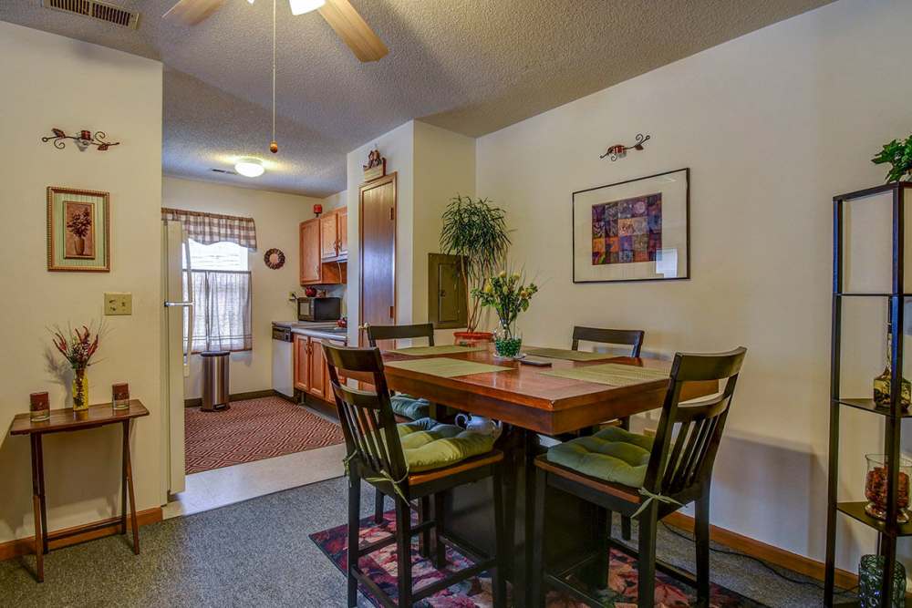Dining area at St. Paul Terrace in Parkersburg, West Virginia