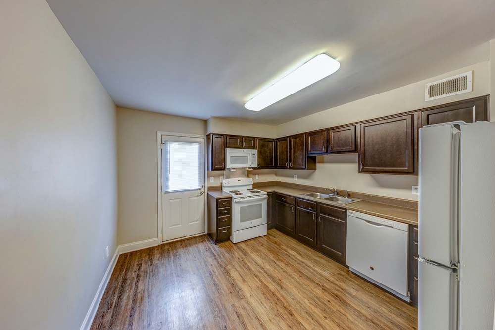 Modern kitchen with energy-efficient appliances at Stanton Oaks in Atlanta, Georgia
