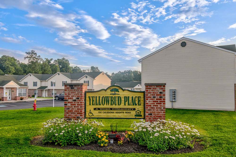 Signage of Yellowbud Place in Moorefield, West Virginia