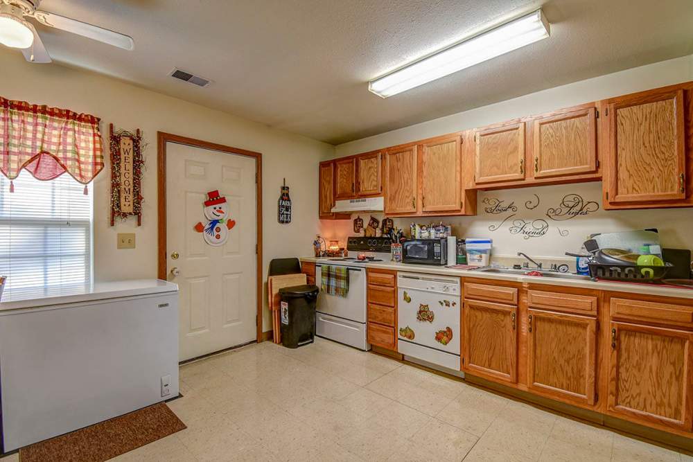 Kitchen with energy efficient appliances at Yellowbud Place in Moorefield, West Virginia