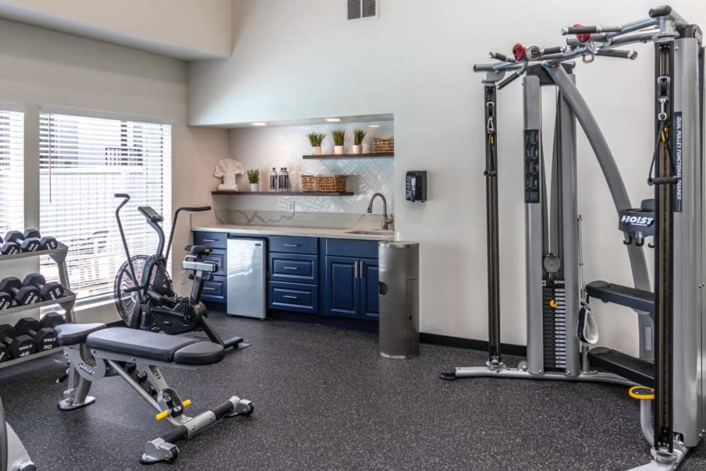 Gym equipment at Austin Commons Apartments in Hayward, California 