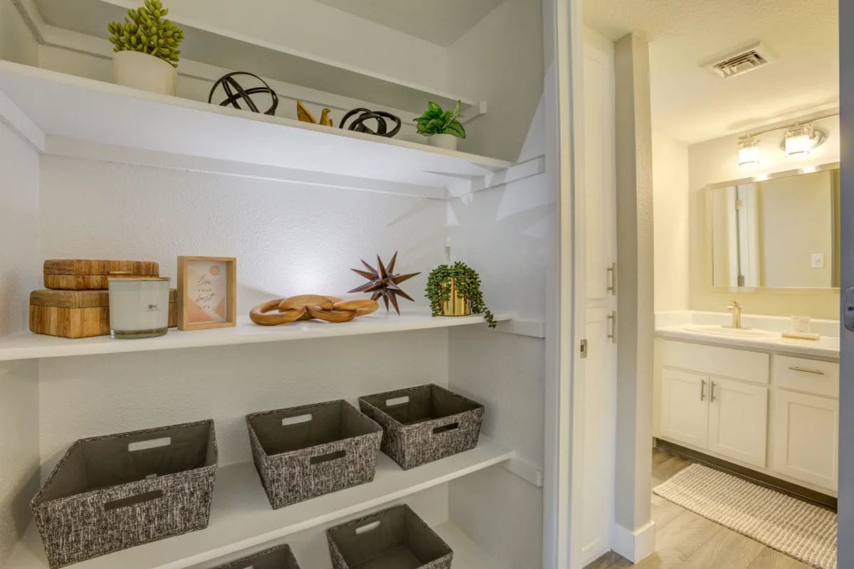 Built-in storage in an apartment at Ardella on 67th in Glendale, Arizona