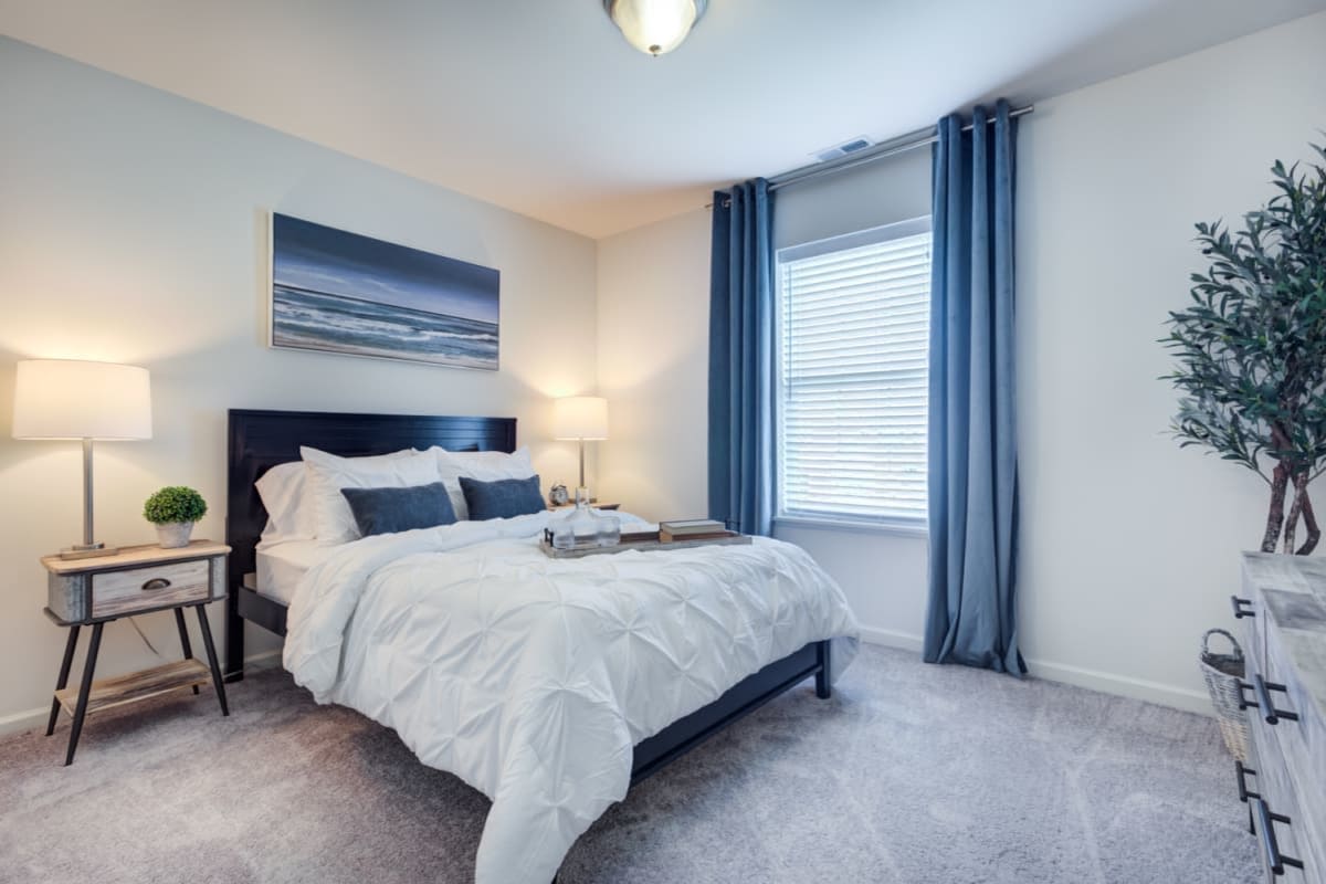 Apartment bedroom at The Manors at Brookmere in Matteson, Illinois