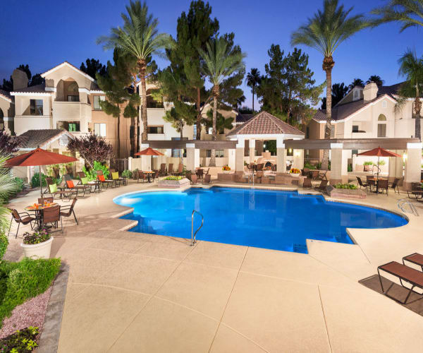 Beautiful swimming pool at The Palisades in Paradise Valley in Phoenix, Arizona