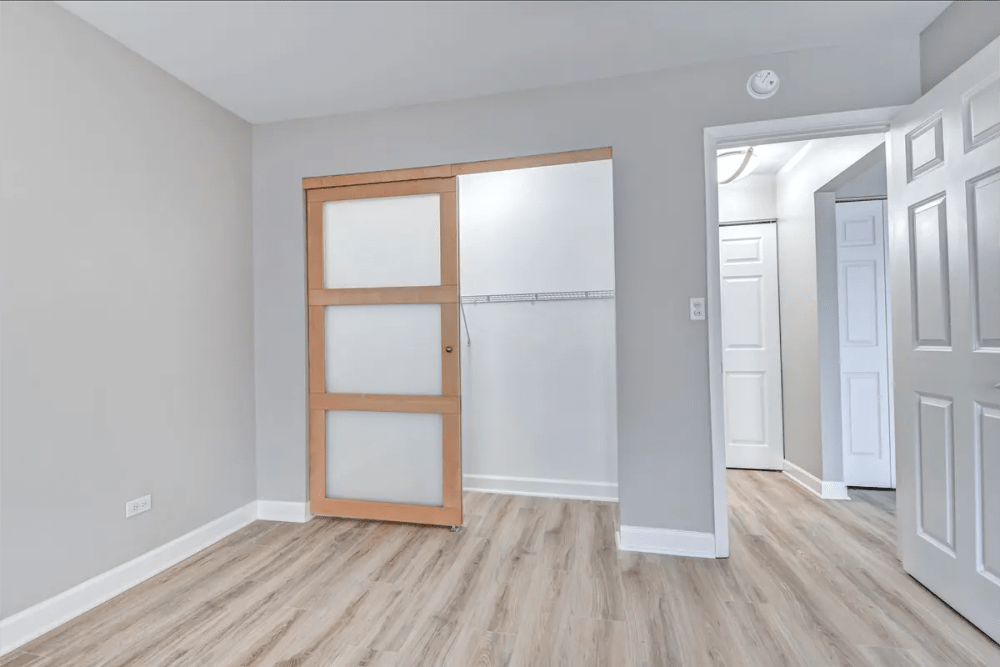 Unfurnished closet at Terraces of Elk Grove in Elk Grove Village, Illinois