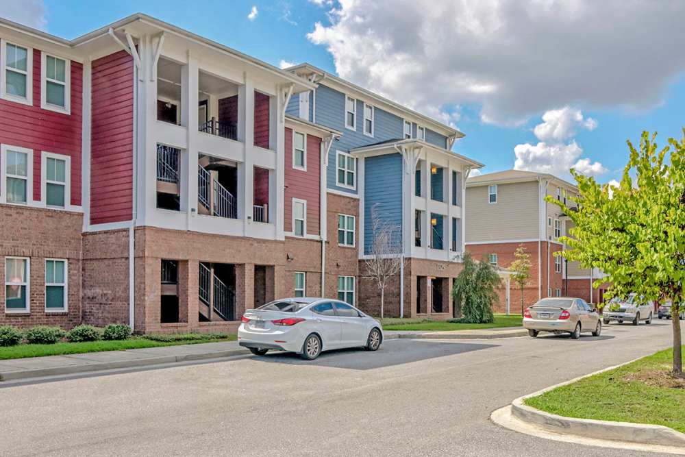 Entrance view of building at Fellwood II in Savannah. GA