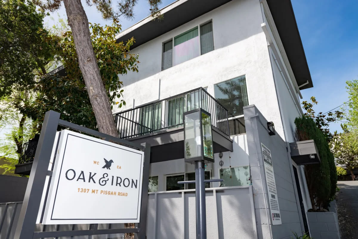 Exterior view of apartments at Oak and Iron in Walnut Creek, California