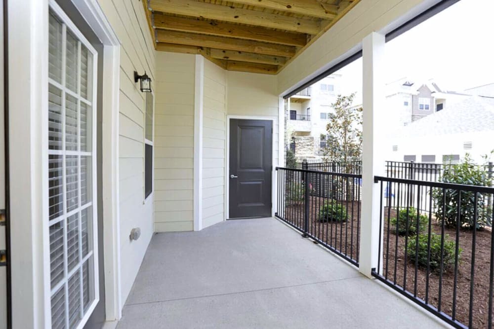Private patio at Arbors at Fort Mill in Fort Mill, South Carolina