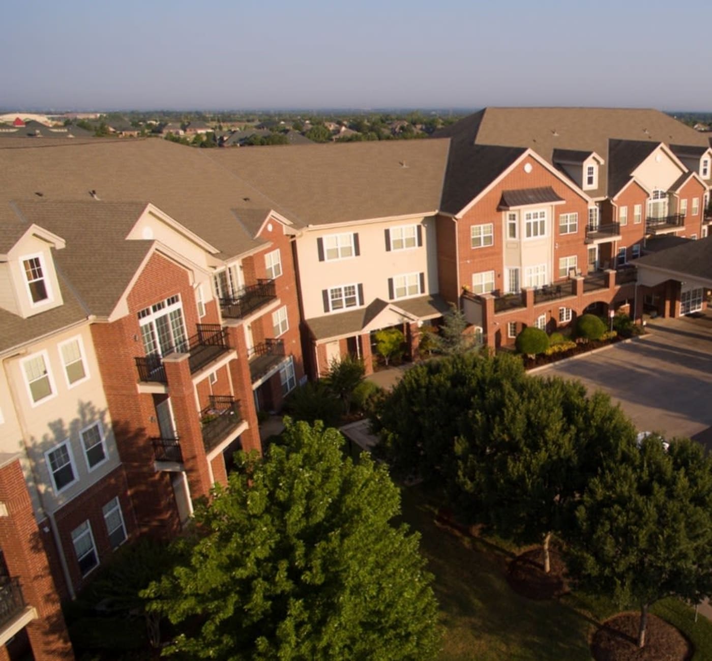 Apartment exterior at Touchmark at Coffee Creek in Edmond, Oklahoma