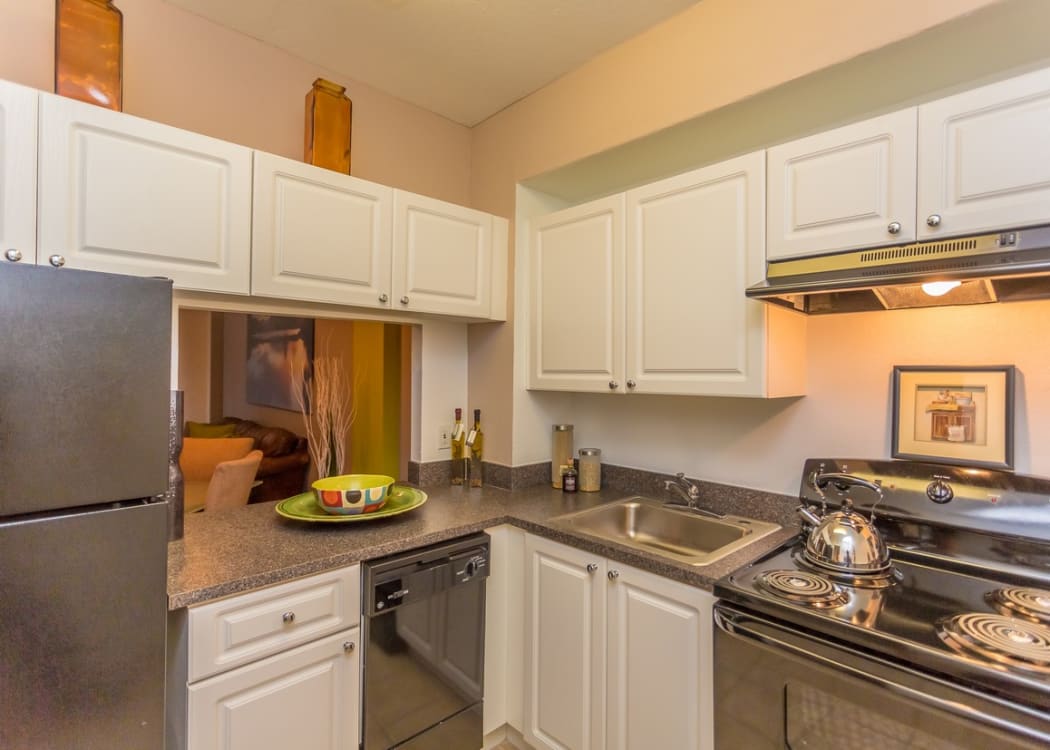 Modern kitchen in one of our Classic floor plans at Aliro in North Miami, Florida