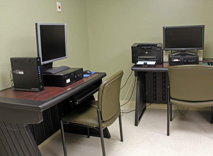 Business center at Nate Smith House in Jamaica Plain, Massachusetts