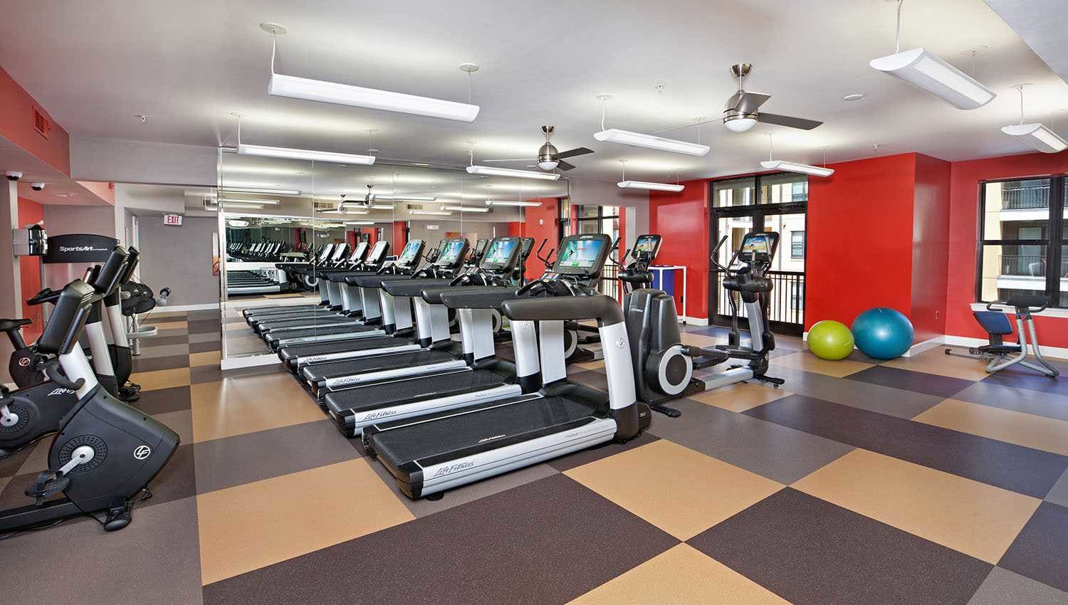 Well-equipped fitness center at Cielo in Charlotte, North Carolina