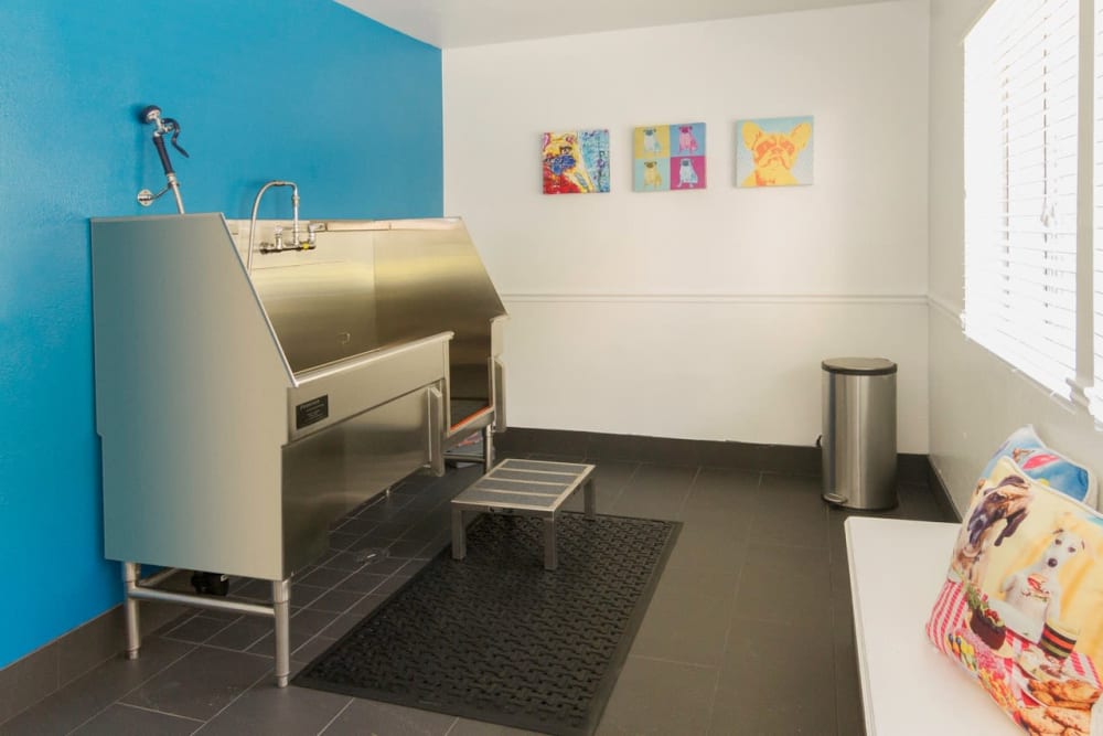 The dog washing station at Callaway Apartments in Taylorsville, Utah