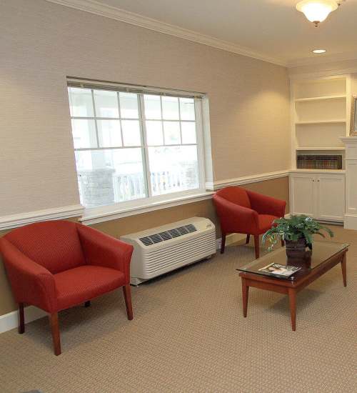 Living room at Legends at North Ponds in Webster, New York