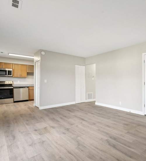 Private balcony at Charleston Square Apartments in Columbus, Indiana
