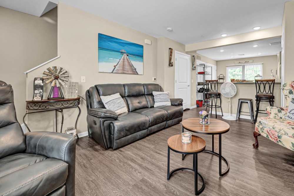 Living room of an apartment at Kellinger Greene in Lewisberry, Pennsylvania