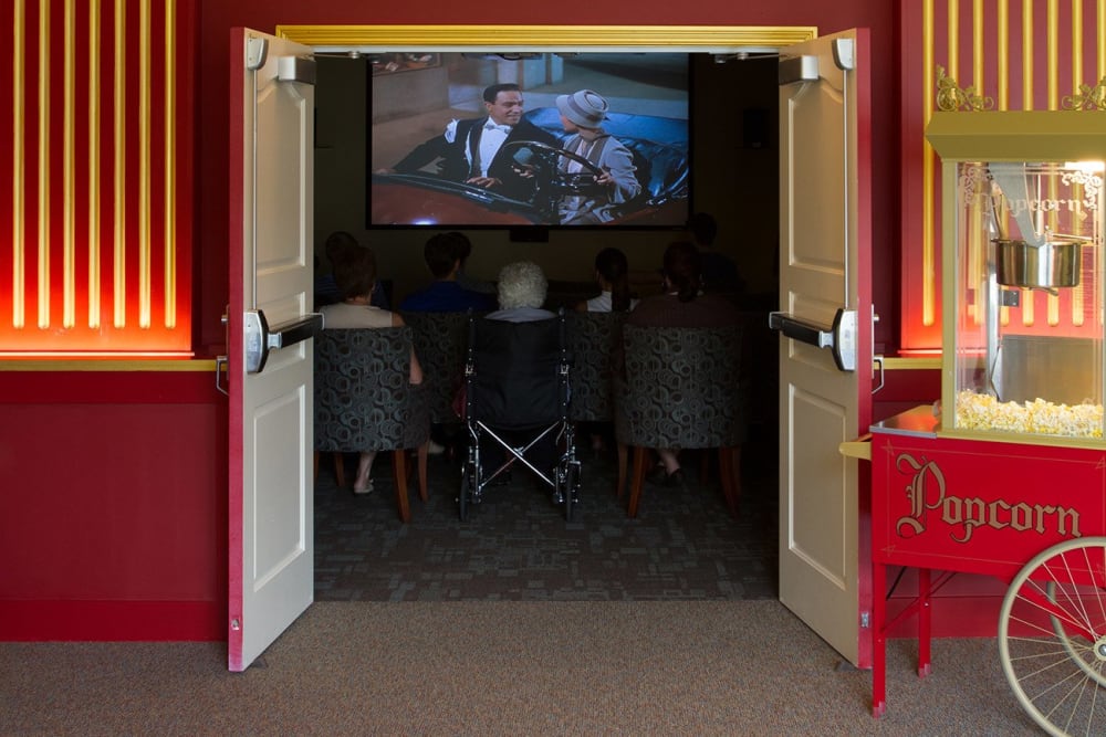 In house movie theater at Randall Residence of Tipp City in Tipp City, Ohio