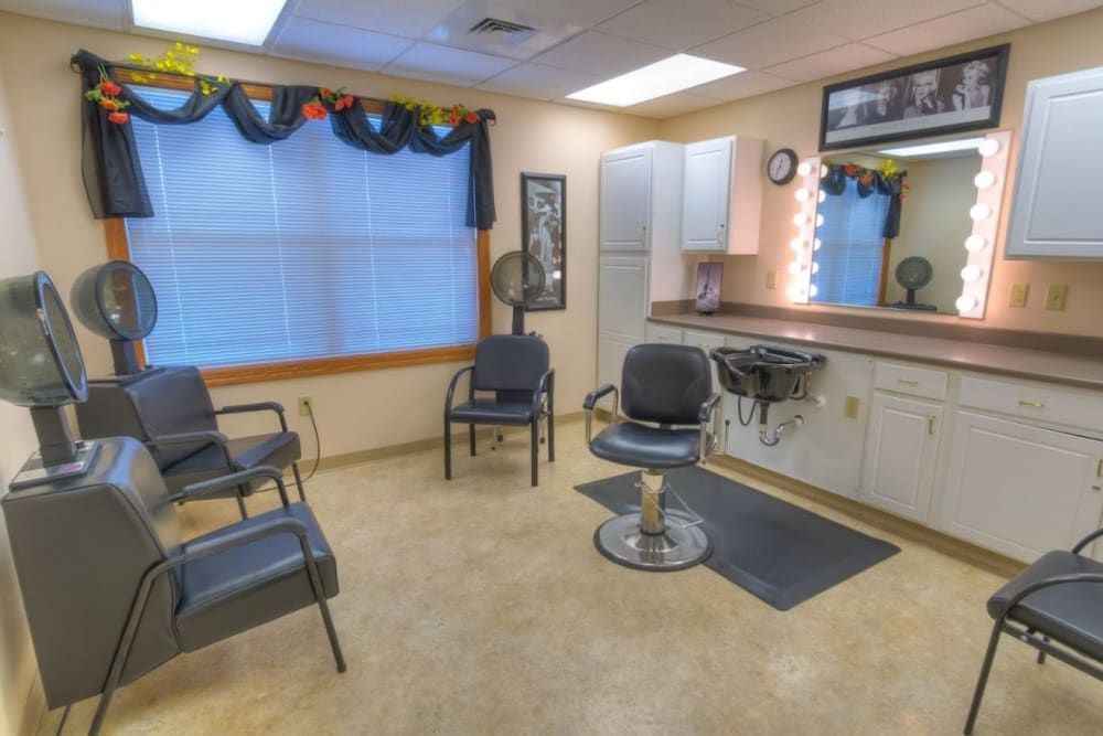 Beauty salon at Addington Place of Muscatine in Muscatine, Iowa