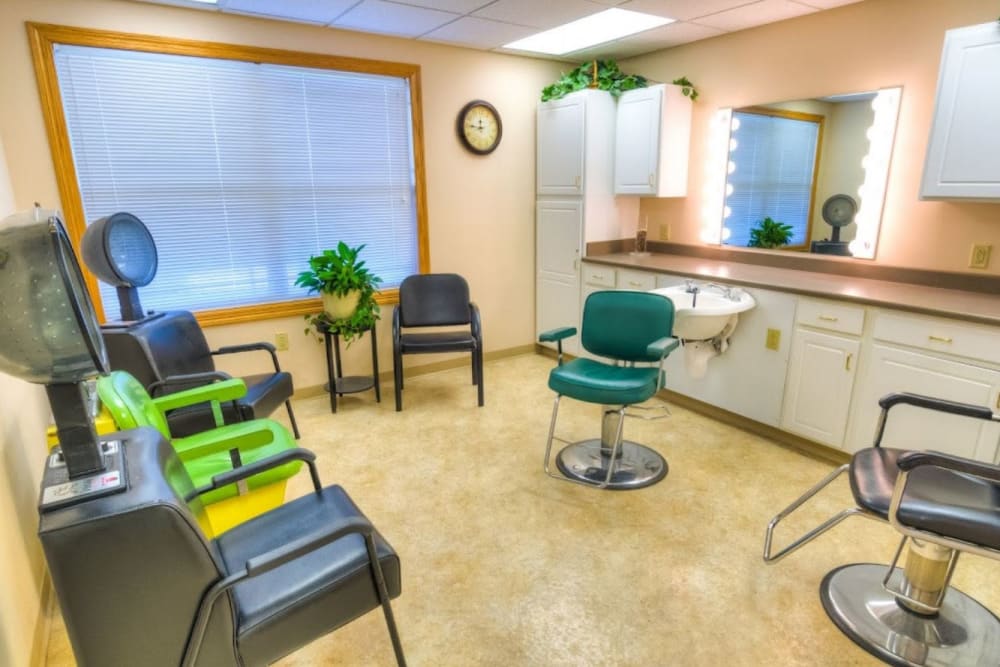 Beauty salon at Addington Place of Burlington in Burlington, Iowa
