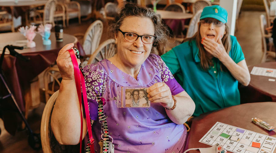 Bingo winner at 6th Ave Senior Living in Tacoma, Washington