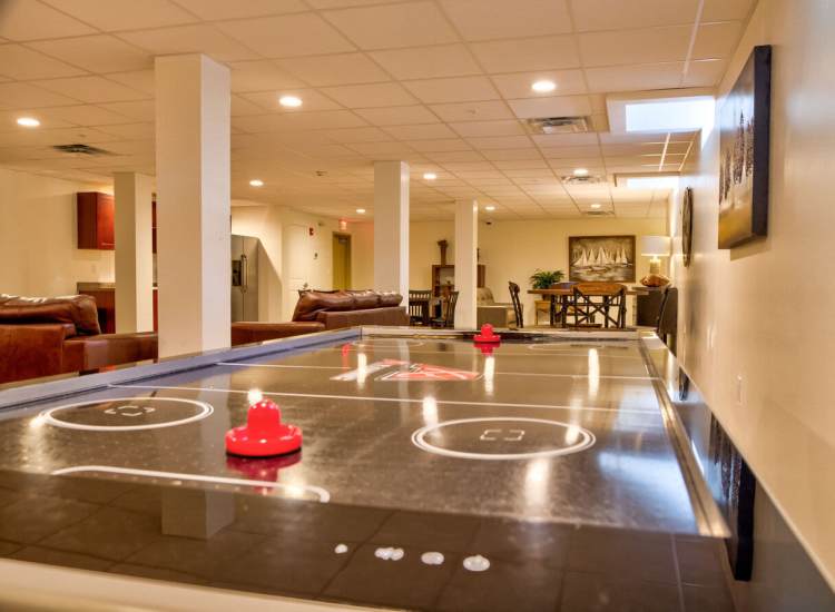 Hockey table in the game room at The Residences at Lincoln Park in Dartmouth, Massachusetts