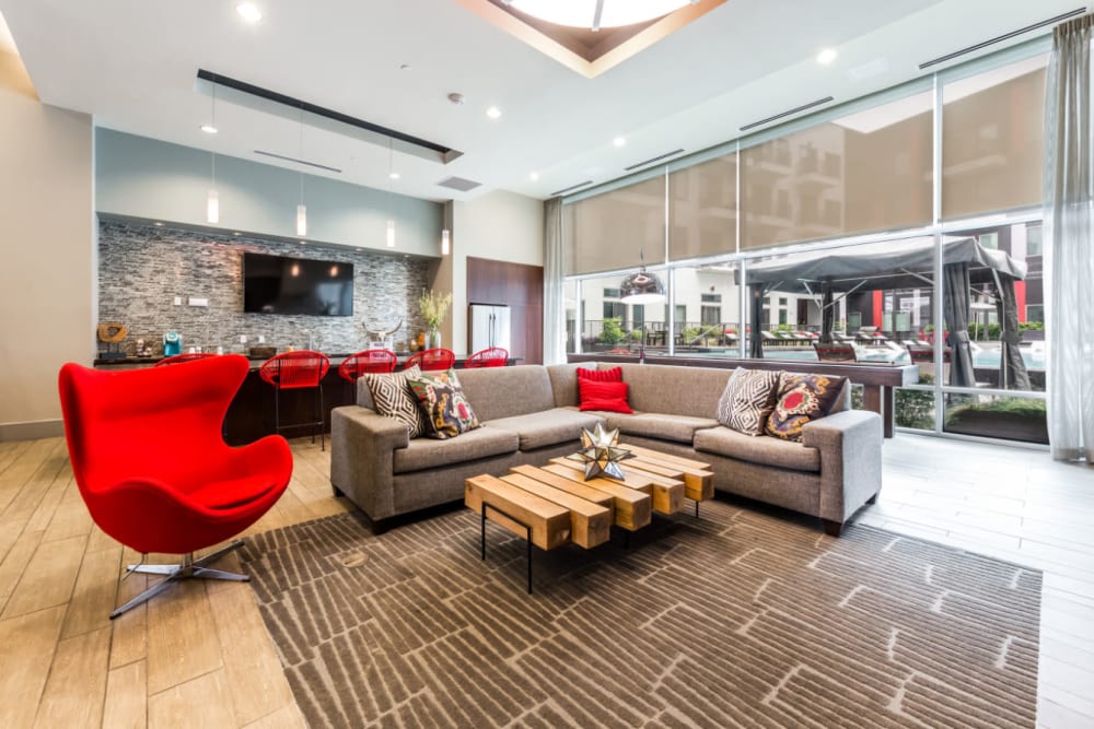 Clubhouse sitting area at Marq on Burnet in Austin, Texas