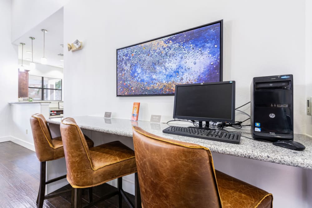 Business center at Marquis at Katy in Katy, Texas