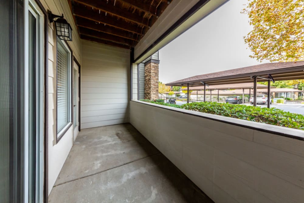 Private patio at The Fairmont at Willow Creek in Folsom, California