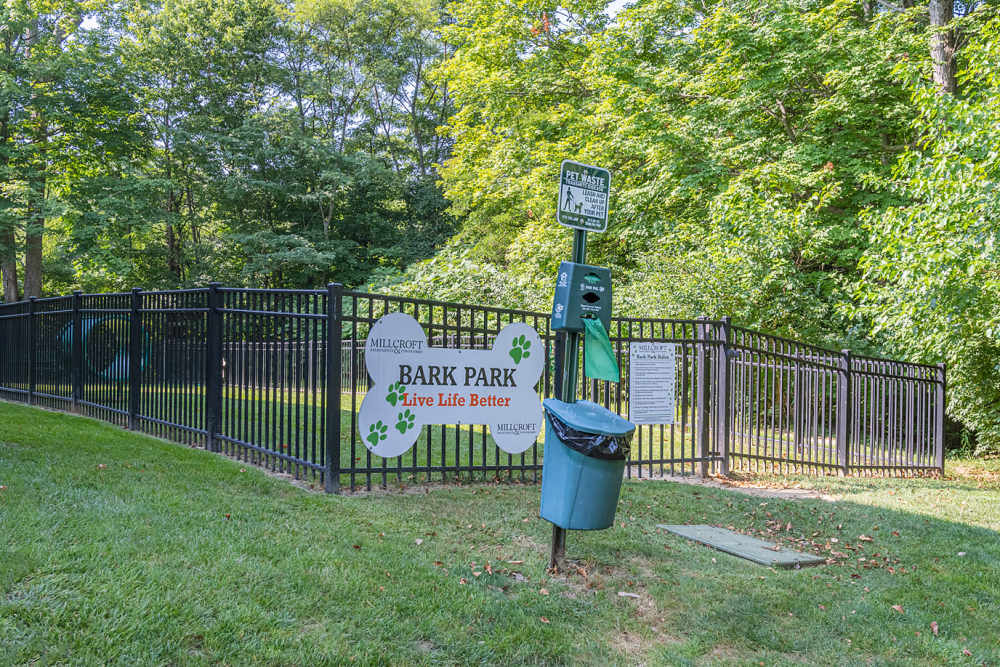 Dog park at Millcroft Apartments & Townhomes in Milford, Ohio