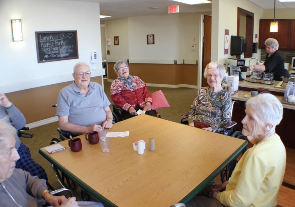 Residents having a good time together at Edgerton Care Center in Edgerton, Wisconsin