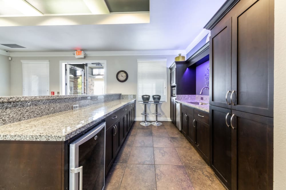 Community kitchen at The Fairmont at Willow Creek in Folsom, California