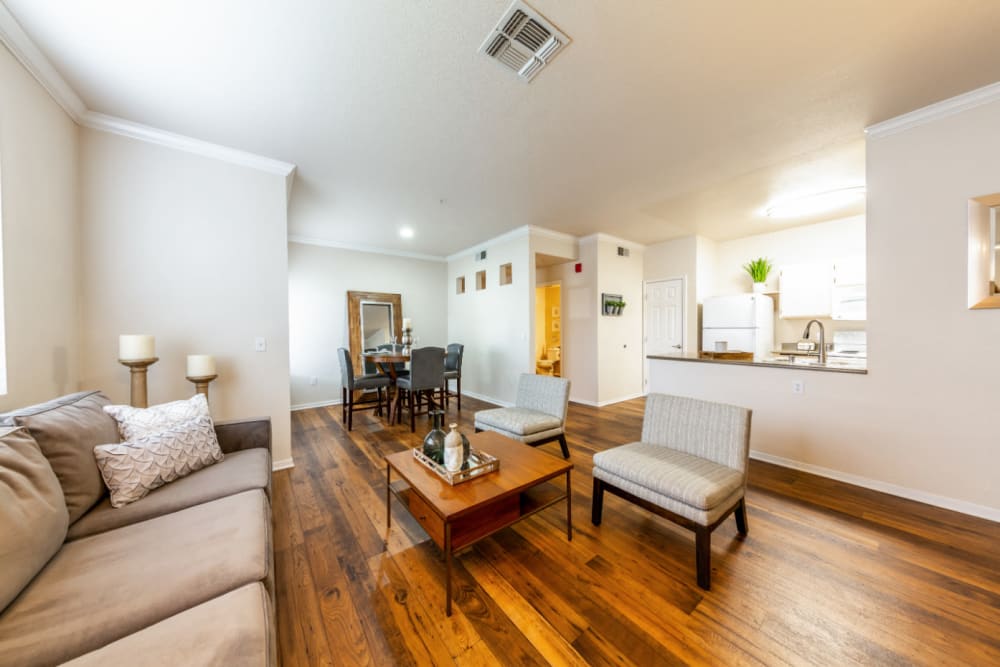 Spacios, well decorated living room at The Fairmont at Willow Creek in Folsom, California