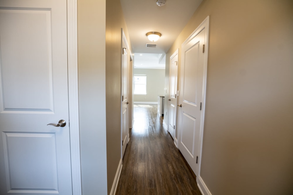 Hallway entrance at Highcroft Apartment Homes in Simsbury, Connecticut