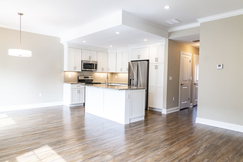 Open floor plan at Highcroft Apartment Homes in Simsbury, Connecticut