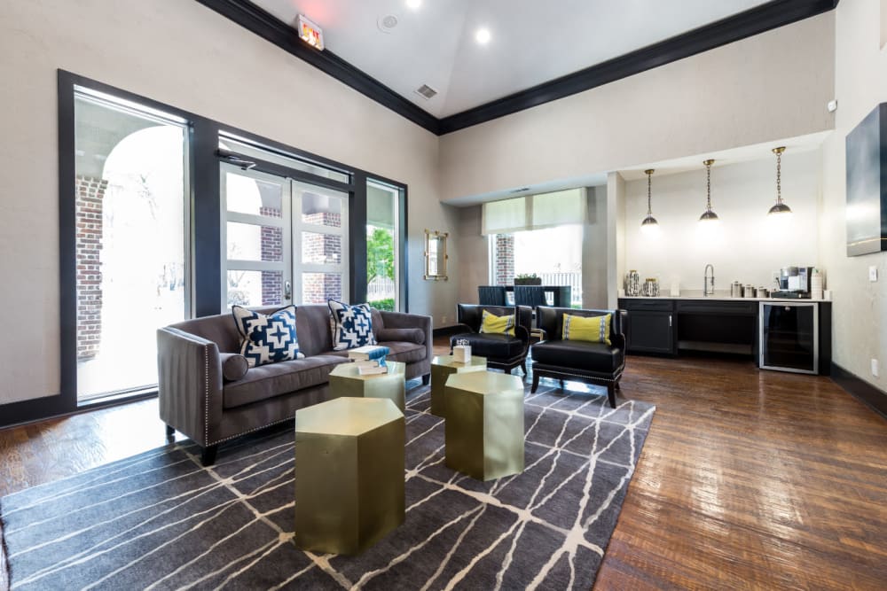 Community kitchen at Marquis at Legacy in Plano, Texas