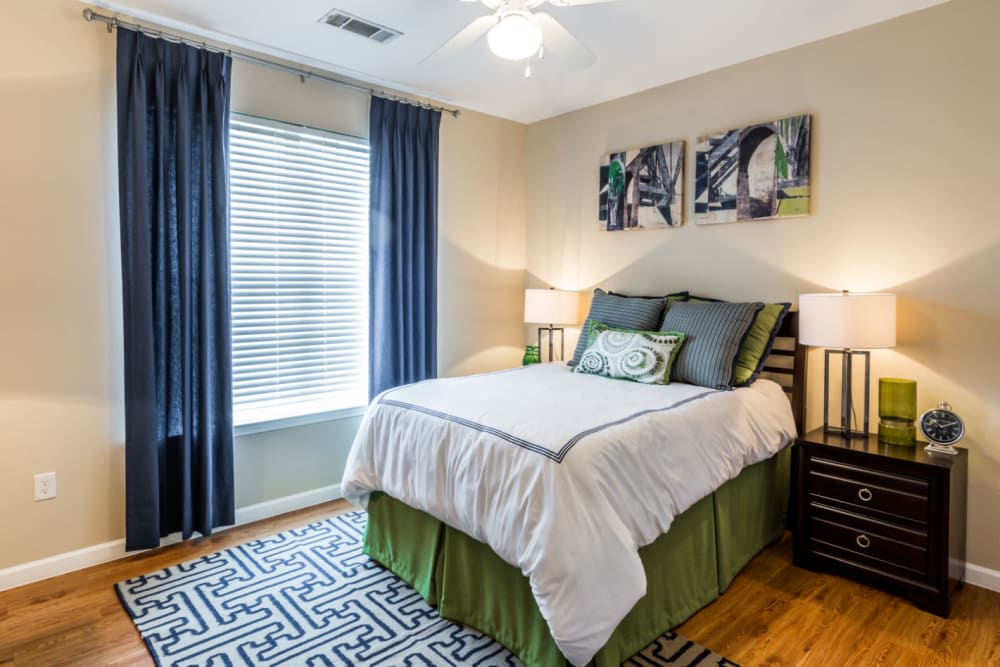 Cozy bedroom at Marquis at Canyon Ridge in Austin, Texas