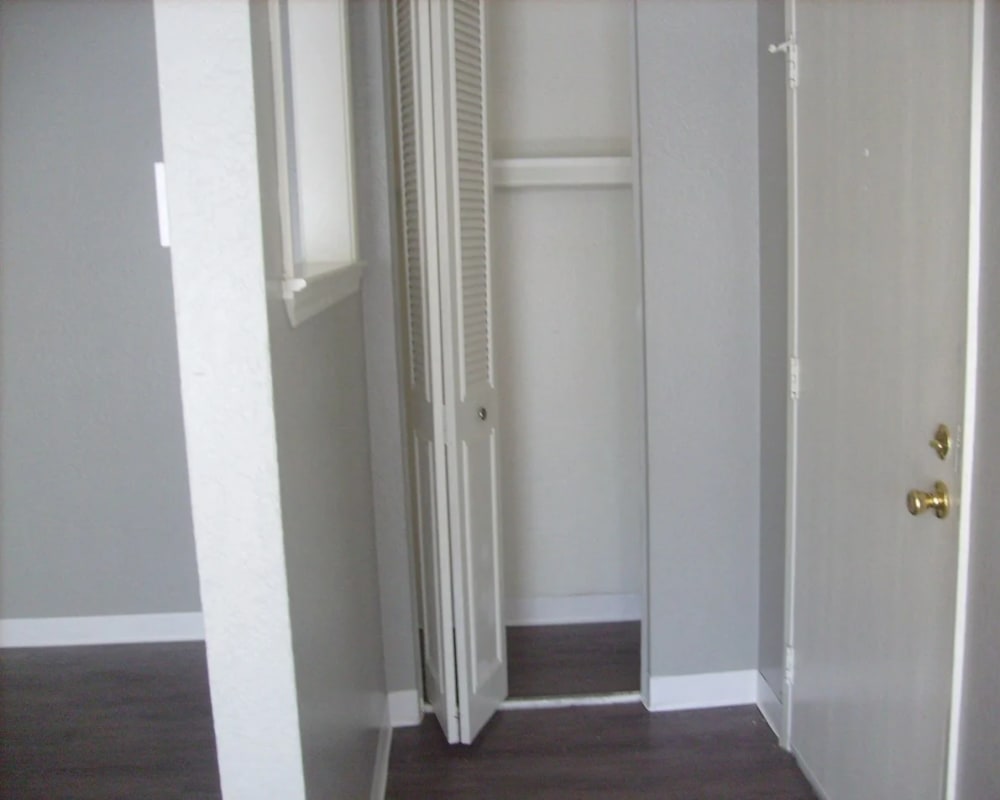 Entry with coat closet at Park Place Apartments in Roseville, California